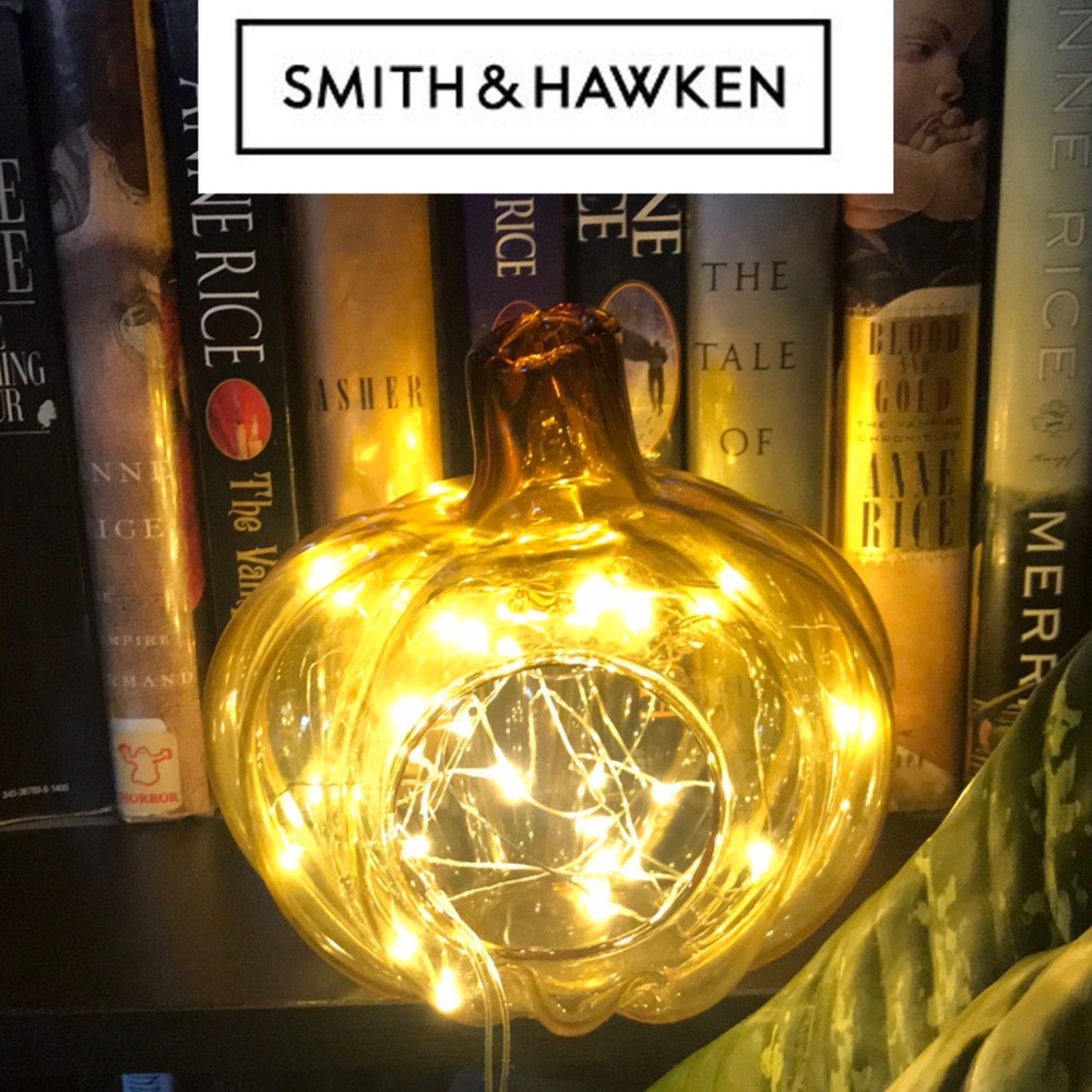 Smith and Hawken Amber Glass Pumpkins